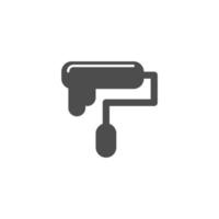 vector simple glyph Paint roller icon. Paint roller symbol design from Construction, Simple element vector illustration