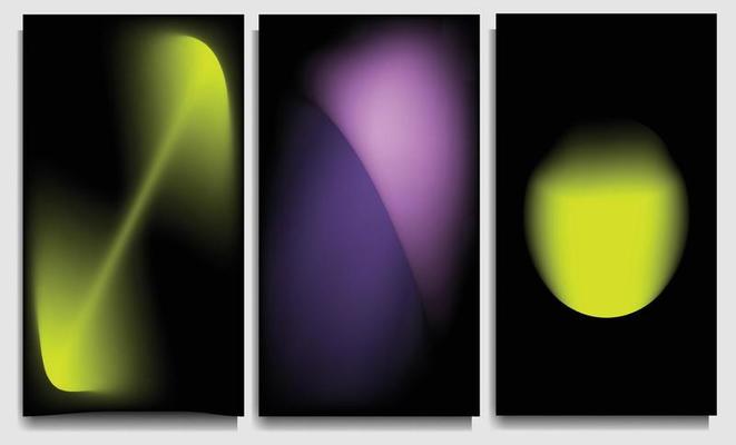 Futuristic Gradient. Minimal design. Neon Wave Brochure. Abstract Poster.