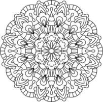 Mandala coloring book page vector illustration