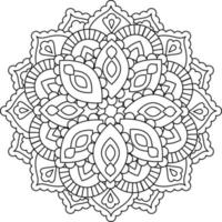 Outlined mandala design vector illustration