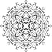 Vector abstract mandala pattern, coloring page