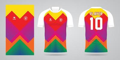 colorful jersey sport design template vector