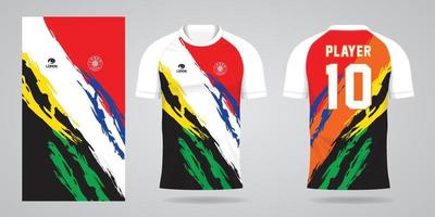 colorful jersey sport design template vector