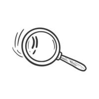 Magnifier glass icon with fingerprint vector