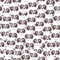 Cute seamless pattern for children with funny panda. Smile characters. vector