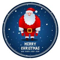 Santa Claus, Merry Christmas, tag vector