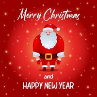 Santa Claus, New Year's card. Merry Christmas vector