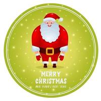 Santa Claus, Merry Christmas, sticker, tag vector