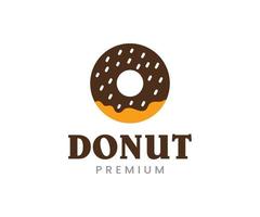 diseño de logotipo de icono de donut moderno vector