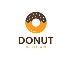Donut and doughnut logo design vector template
