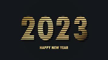 Happy New Year 2023. Luxury gold background Design. vector