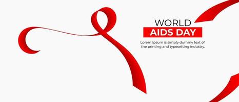 World AIDS Day Background. Red Support Ribbon background. World aids day and national HIV AIDS and aging awareness month with red ribbon vector