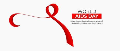 World AIDS Day Background. Red Support Ribbon background. World aids day and national HIV AIDS and aging awareness month with red ribbon vector