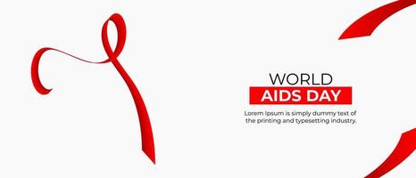 World AIDS Day Background. Red Support Ribbon background. World aids day and national HIV AIDS and aging awareness month with red ribbon vector