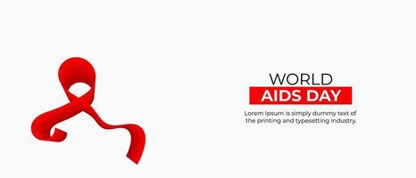 World AIDS Day Background. Red Support Ribbon background. World aids day and national HIV AIDS and aging awareness month with red ribbon vector