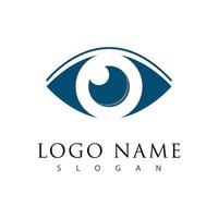 identidad de marca diseño de logotipo de vector de cuidado ocular corporativo