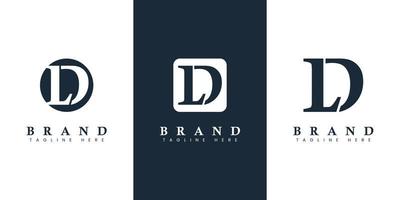 Modern and simple Letter LD Logo, suitable for any business with LD or DL initials. vector