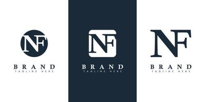 Modern and simple Letter NF Logo, suitable for any business with NF or FN initials. vector