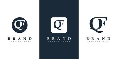 Modern and simple Letter QF Logo, suitable for any business with QF or FQ initials. vector