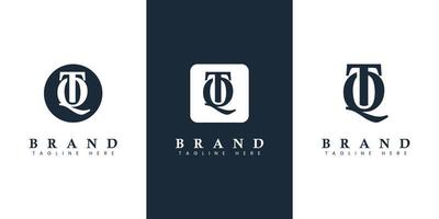 Modern and simple Letter QT Logo, suitable for any business with QT or TQ initials. vector