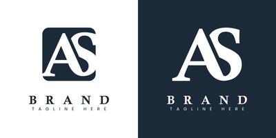 Modern and simple Letter AS Logo, suitable for any business with AS or SA initials. vector