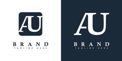 Modern and simple Letter AU Logo, suitable for any business with AU or UA initials. vector