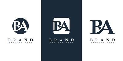 Modern and simple Letter BA Logo, suitable for any business with BA or AB initials. vector