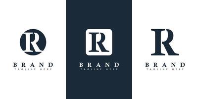 Modern and simple Letter IR Logo, suitable for any business with IR or RI initials. vector