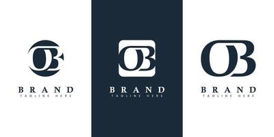 Modern and simple Letter OB Logo, suitable for any business with OB or BO initials. vector