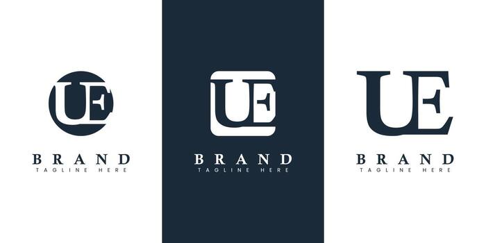 Modern and simple Letter UE Logo, suitable for any business with UE or EU initials. vector