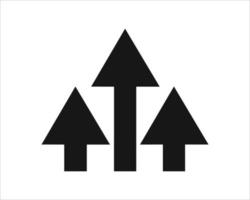 Vector green arrows up icon. Upload icon. upgrade sign. growth symbol. pointing arrow.