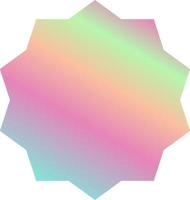 Holographic Shape Decorative Element Vector