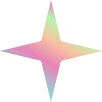 Holographic Shape Decorative Element Vector