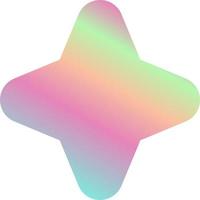 Holographic Shape Decorative Element Vector