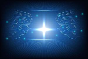abstract technology circuit board perspective design vector