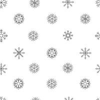 Christmas seamless pattern of snowflakes, symmetrical background on a white background vector