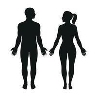 Illustration of a silhouette of a man and a woman vector