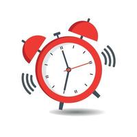 Red alarm clock illustration vector
