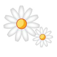 cute white flower ornament vector design