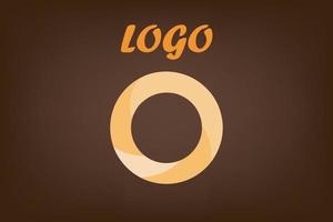 Gradient logo with abstract shape vector