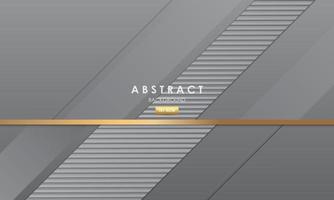 Modern grey with golden lines luxury background vector