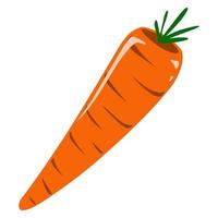 The cartoon carrot design is suitable for logos, icons, stickers and so on vector