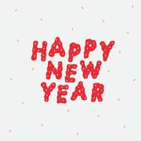 Hand drawn vector illustration of Happy New year 2018 lettering