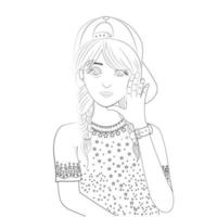 Hand Drawn Portrait with white background vector