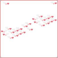 Background valentine day.Red, pink and white flying hearts isolated on transparent background. vector