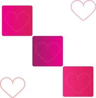 Background valentines day.Set of pastel pink and red soft 3D heart shape frame design. Collection of geometric backdrop for cosmetic product display. vector