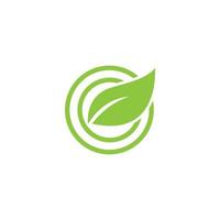 Green leaf logo vector