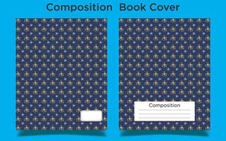 Composition book cover design for you vector