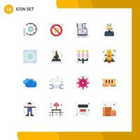 Set of 16 Modern UI Icons Symbols Signs for happy affirmations sign affirmation responsive Editable Pack of Creative Vector Design Elements