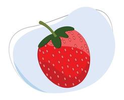 strawberry cartoon vector. strawberry fruit cartoon vector icon isolated on white background